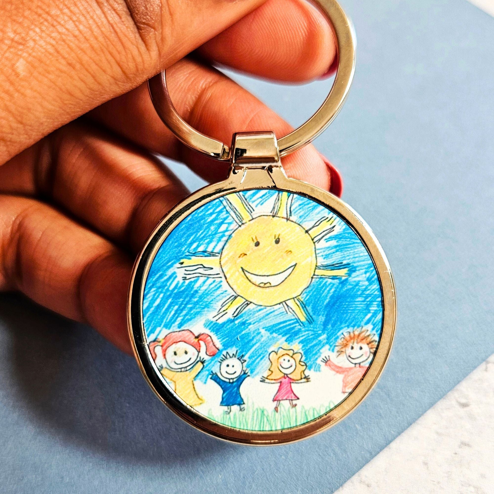 Personalised Children's Artwork Keyring