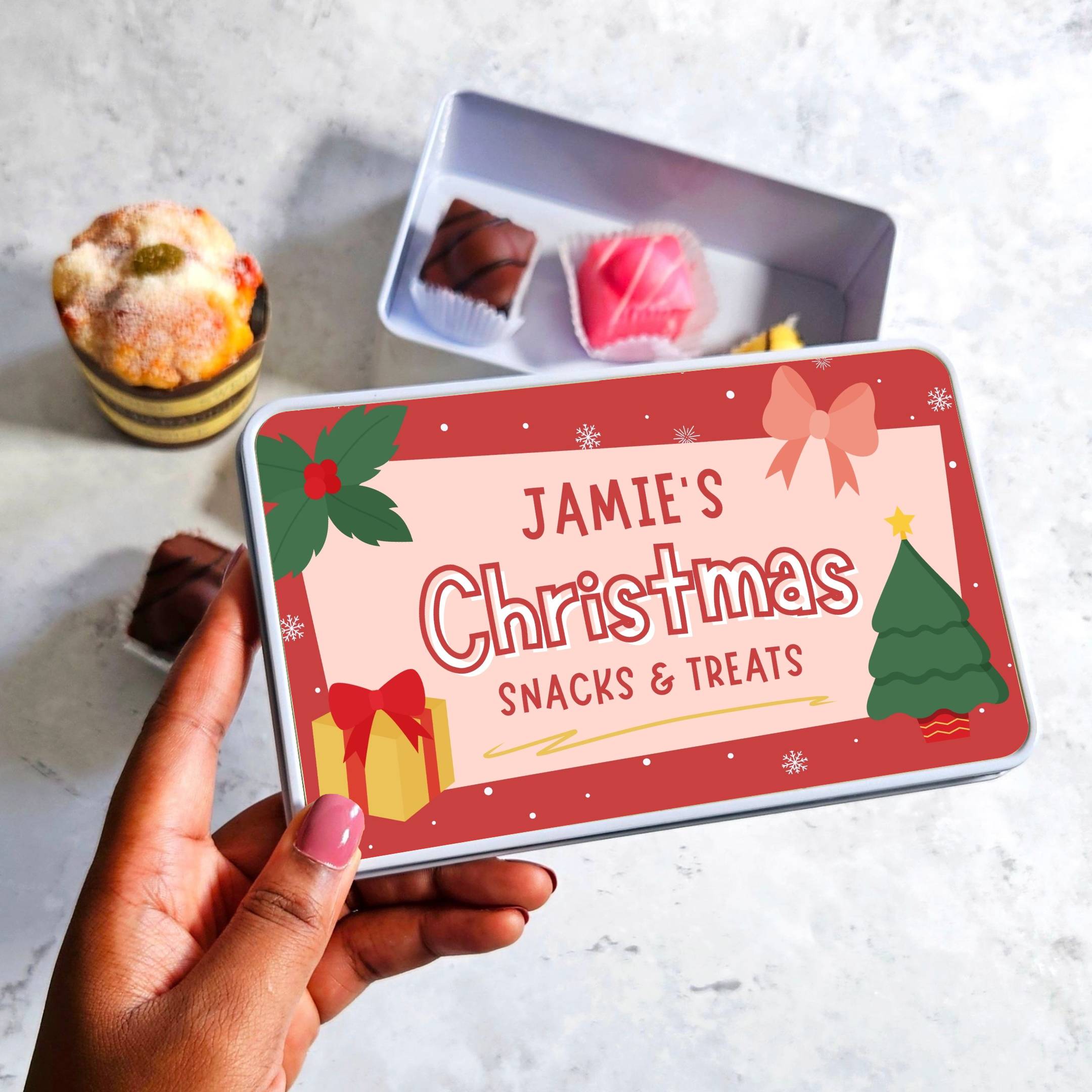 Personalised Christmas Treat Tin