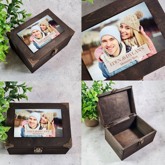 Personalised Couple's Anniversary Photo Memory Box