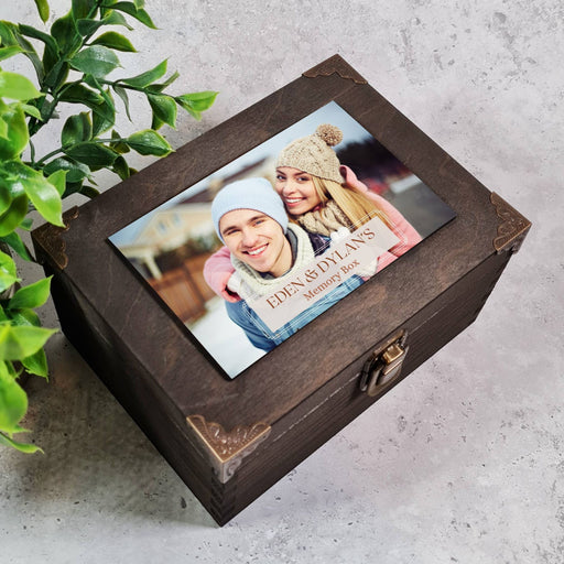 Personalised Couple's Anniversary Photo Memory Box