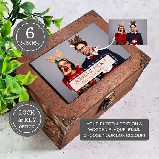 Personalised Couples Photo Christmas Eve Box