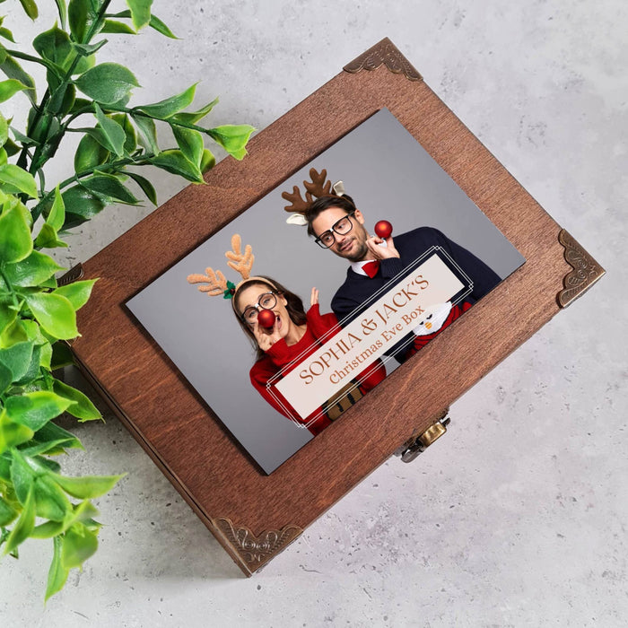 Personalised Couples Photo Christmas Eve Box