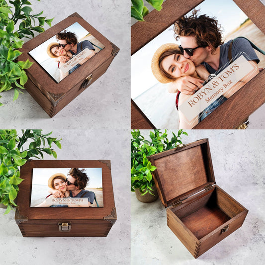 Personalised Couple's Photo Memory Box