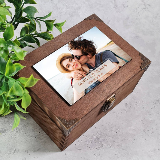 Personalised Couple's Photo Memory Box