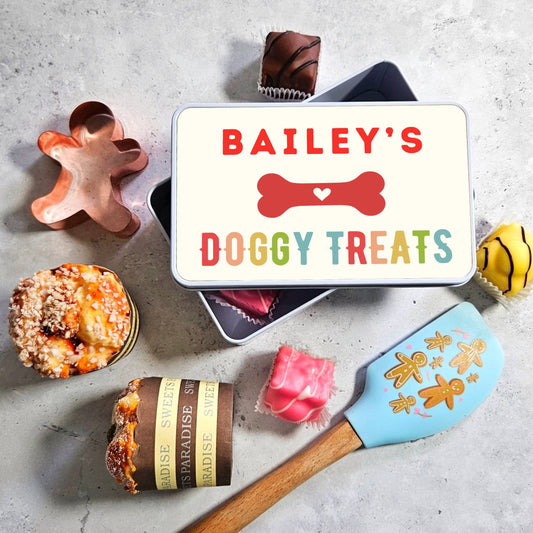 Personalised Dog Bone Treat Tin