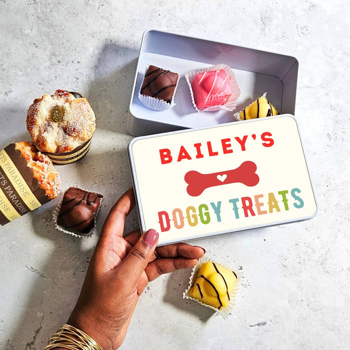 Personalised Dog Bone Treat Tin