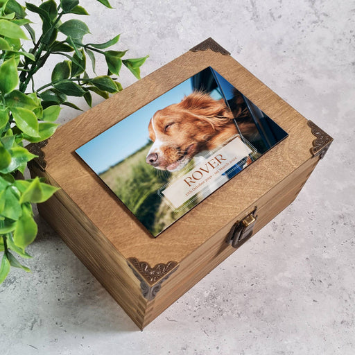 Personalised Dog Memorial Photo Keepsake Box