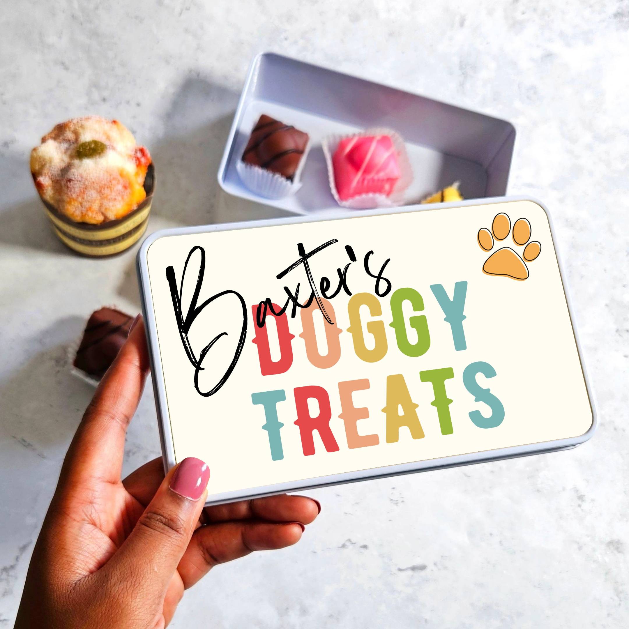 Personalised Doggy Treats Tin