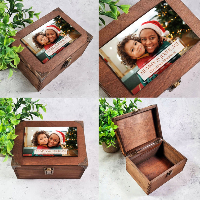 Personalised Family Photo Christmas Keepsake Box