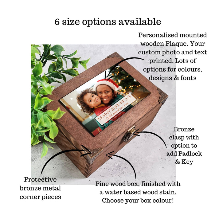 Personalised Family Photo Christmas Keepsake Box