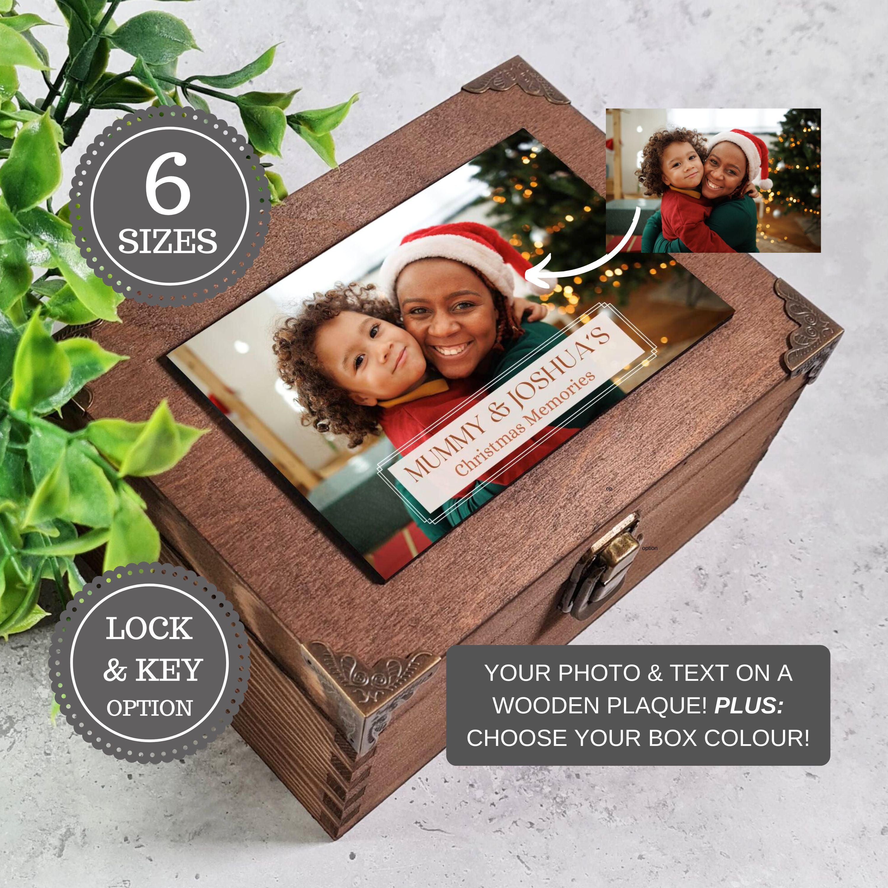 Personalised Family Photo Christmas Keepsake Box