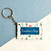 Personalised Floral "Grandma's Keys" Wooden Keyring