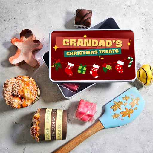 Personalised Grandad’s Christmas Treats Tin