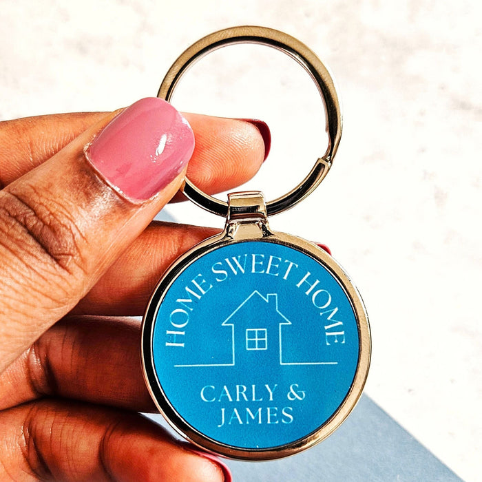 Personalised 'Home Sweet Home' Keyring