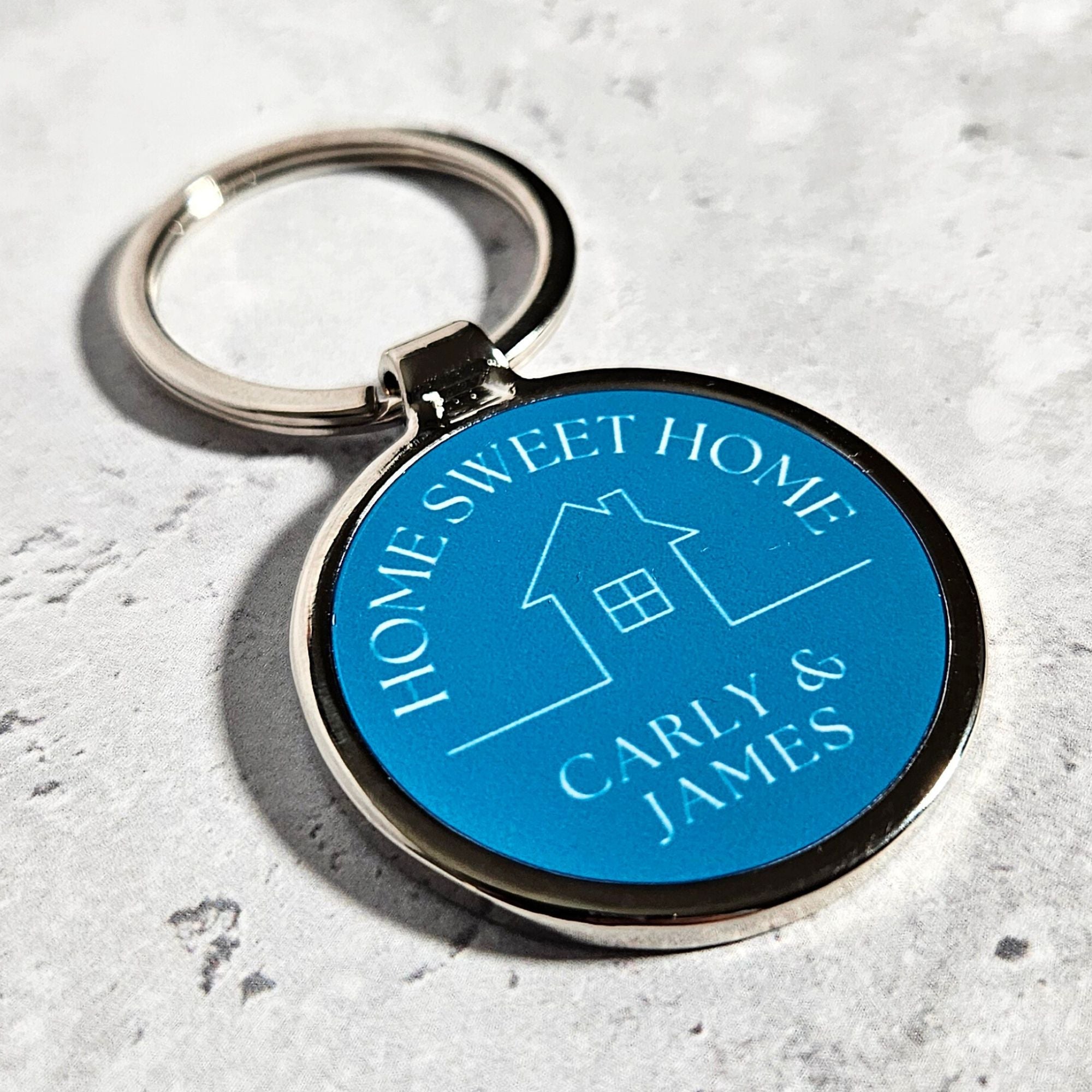 Personalised 'Home Sweet Home' Keyring