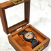 Personalised Luxury Watch Box - Walnut Wood - Clear Window Display Lid