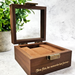 Personalised Luxury Watch Box - Walnut Wood - Clear Window Display Lid