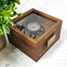 Personalised Luxury Watch Box - Walnut Wood - Clear Window Display Lid