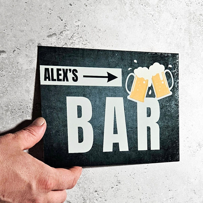 Personalised Metal Bar Sign