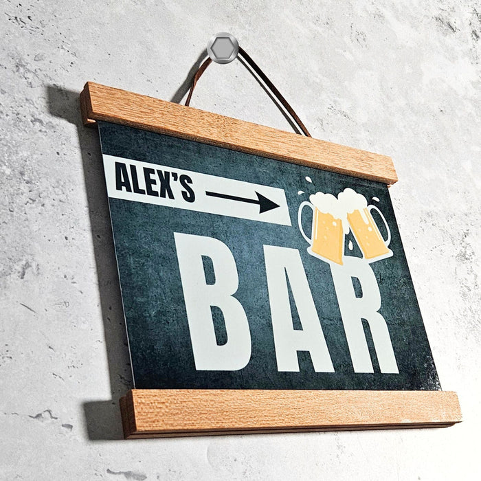 Personalised Metal Bar Sign