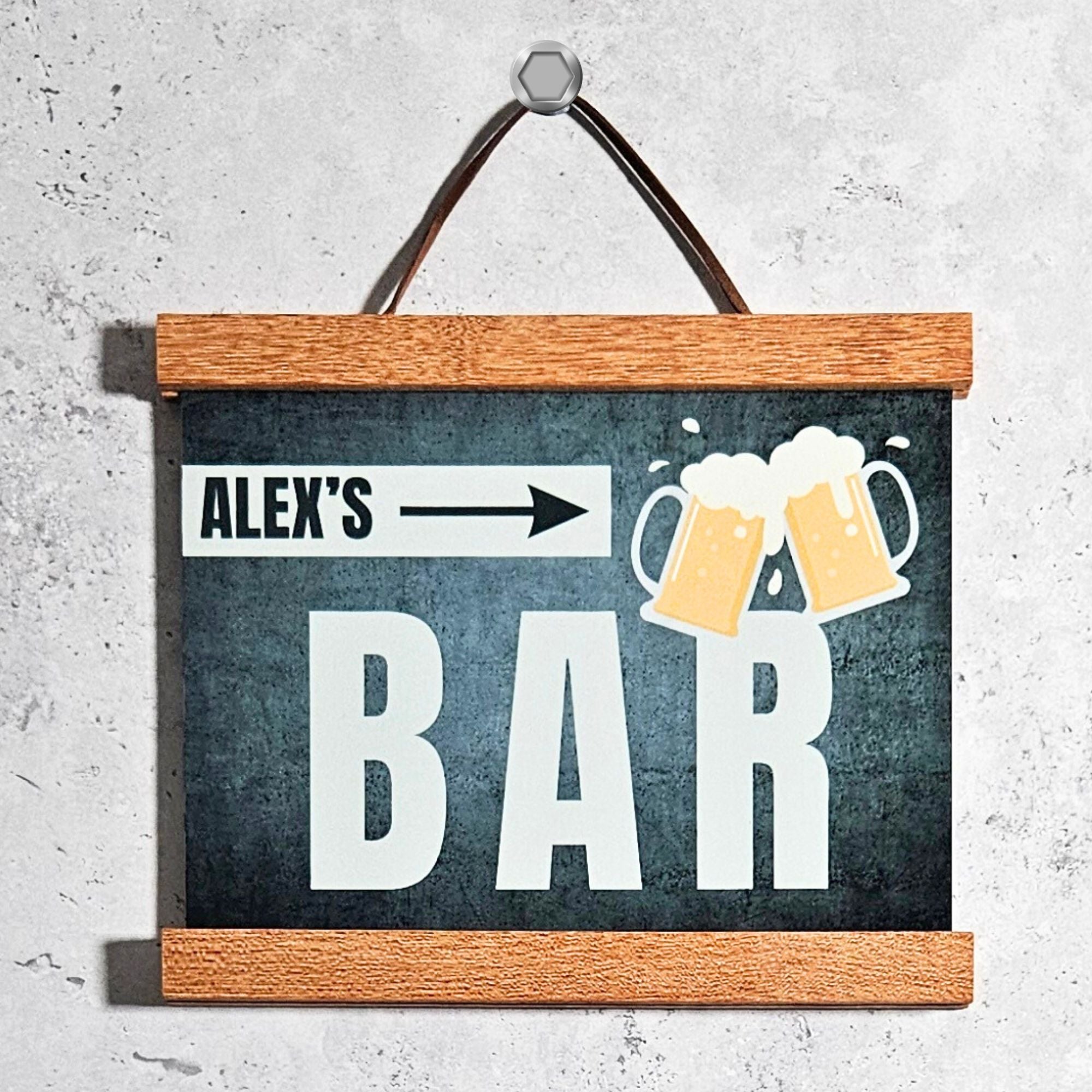 Personalised Metal Bar Sign