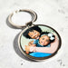 Personalised Metal Family Photo Keyring