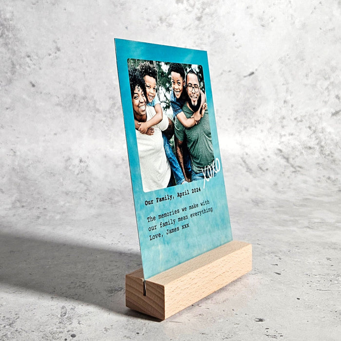 Personalised Metal Family Photo Print with Stand