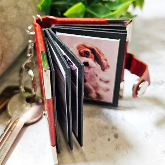 Personalised Our Love Story Photo Album Keychain - Romantic Couples Anniversary Gift