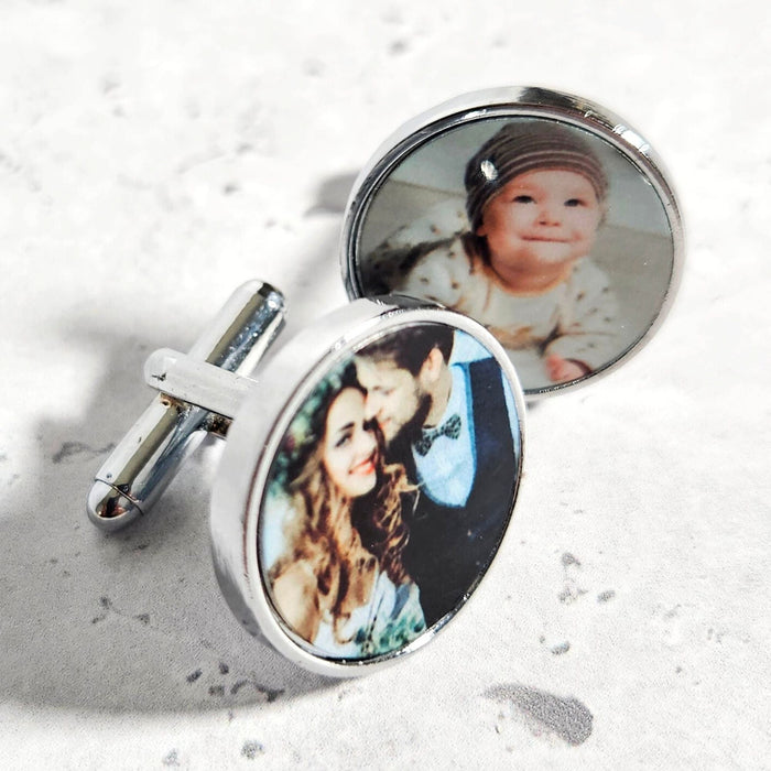 Personalised Photo Cufflinks - Birthday Wedding Gift For Him