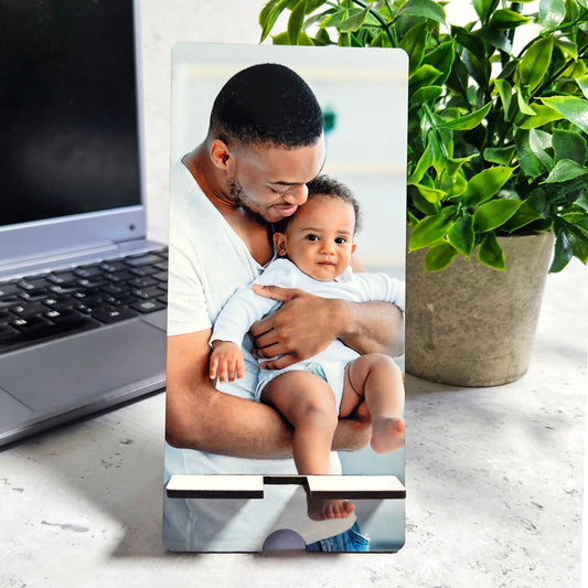 Personalised Photo Phone Stand - Father's Day Gift