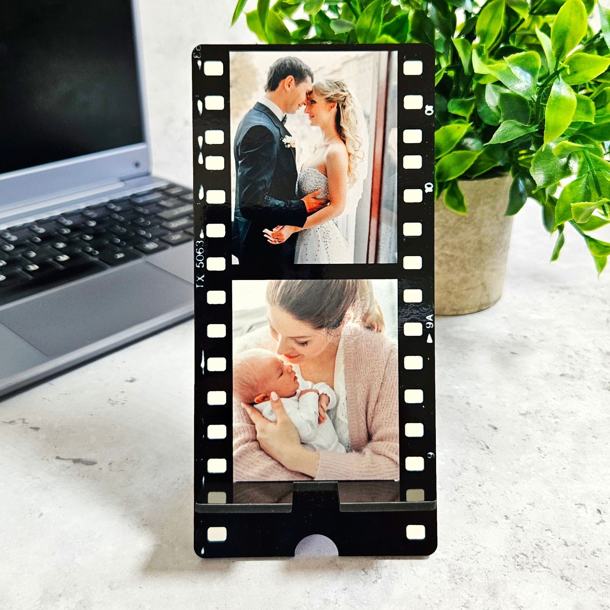 Personalised Vintage Photo Reel Phone Stand