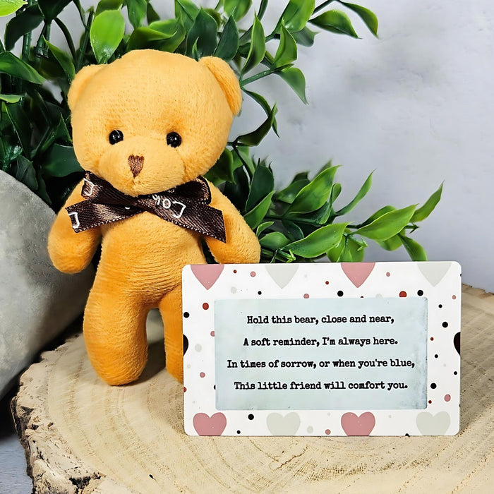 Pocket Comfort Bear and Wallet Card Poem - Bereavement and Loss Sympathy Gift