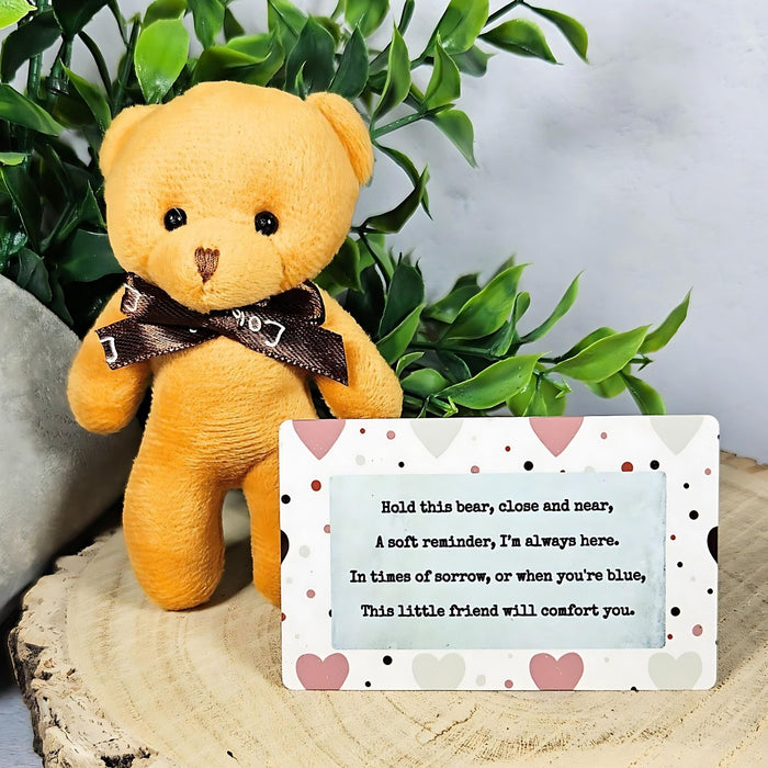 Pocket Comfort Bear and Wallet Card Poem - Bereavement and Loss Sympathy Gift