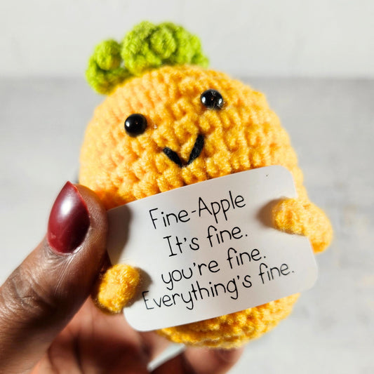 Positive Vibes Mini Crochet Apple