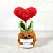 Positive Vibes Mini Crochet Plant: Succulent Love Heart