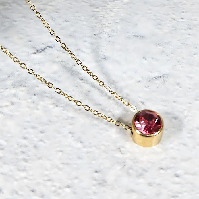 Precious Birthstone Pendant Necklace