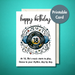 Printable 18th Birthday Card | Retro Music Record Printable Card