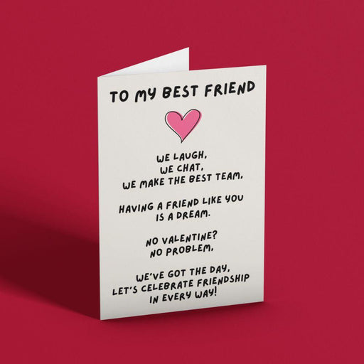 Printable Best Friend Valentine's Poem Card | Instant Download