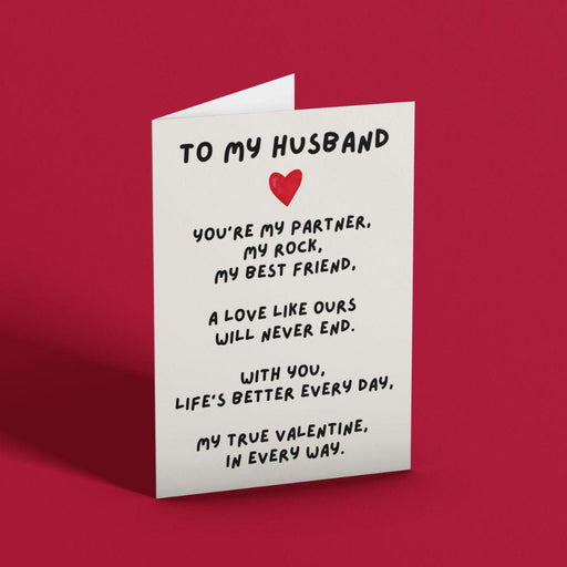 Printable Husband Valentine's Poem Card | Instant Download