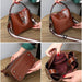 Real Oil Wax Leather Women's Bucket Bag