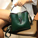 Real Oil Wax Leather Women's Bucket Bag