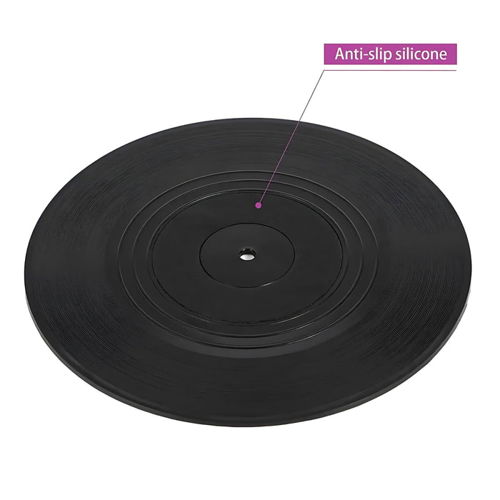 Retro Vinyl Coasters with Turntable Holder