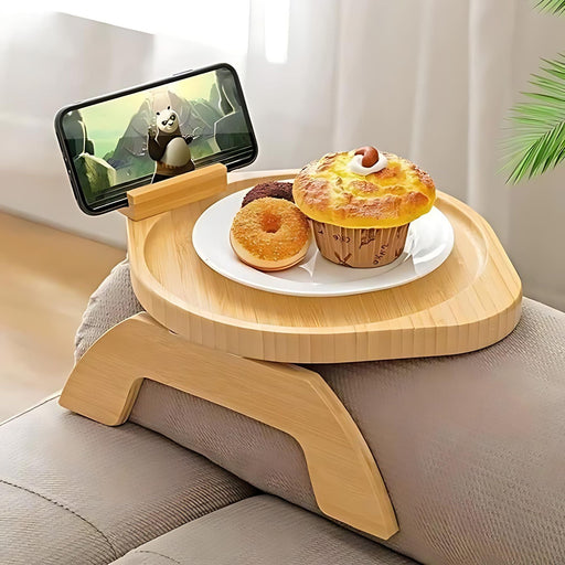 Sofa Arm Tray With Phone Stand