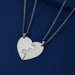 Split Love Heart Puzzles Necklace (2 Pieces)