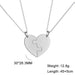 Split Love Heart Puzzles Necklace (2 Pieces)