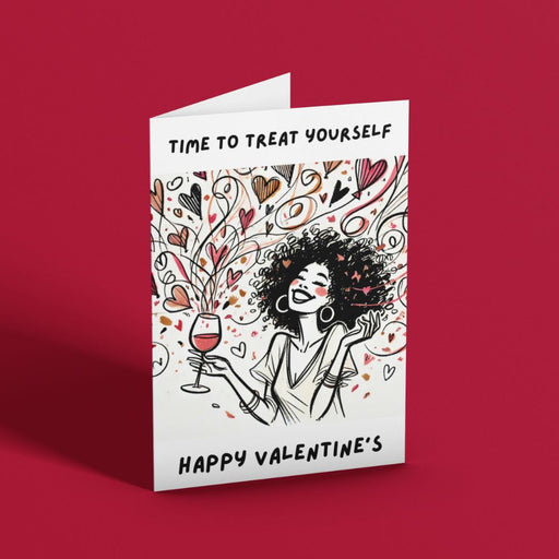 Time to Treat Yourself Printable Valentine's Card | Instant Download