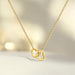 Two Entwined Hearts Pendant Necklace