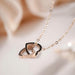 Two Entwined Hearts Pendant Necklace