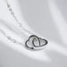 Two Entwined Hearts Pendant Necklace