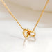 Two Entwined Hearts Pendant Necklace